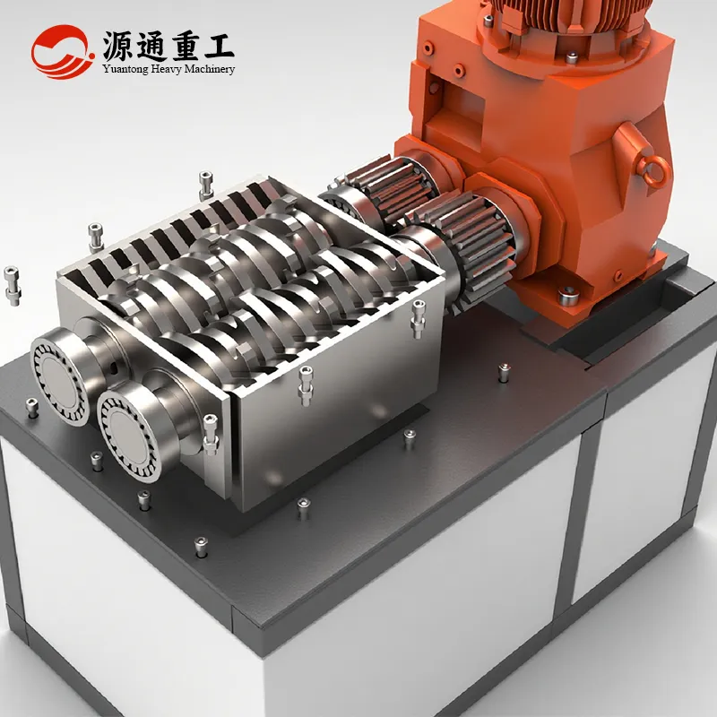 Small twin-shaft shredder