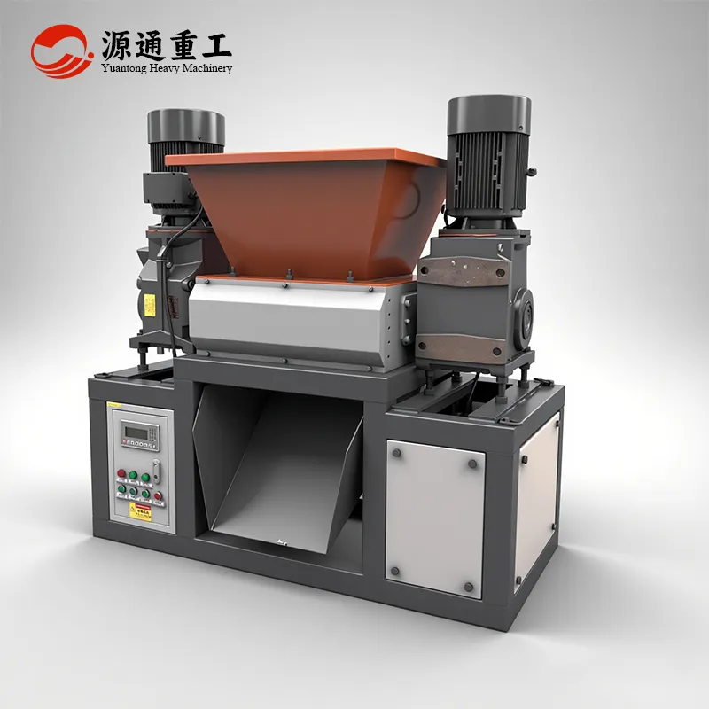 Small twin-shaft shredder